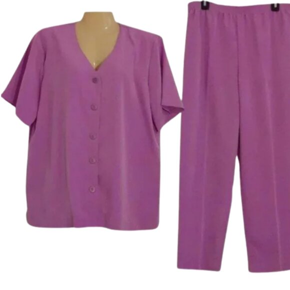 Vintage Pants - Violet Vintage  Pants & Top Set 10 - USA